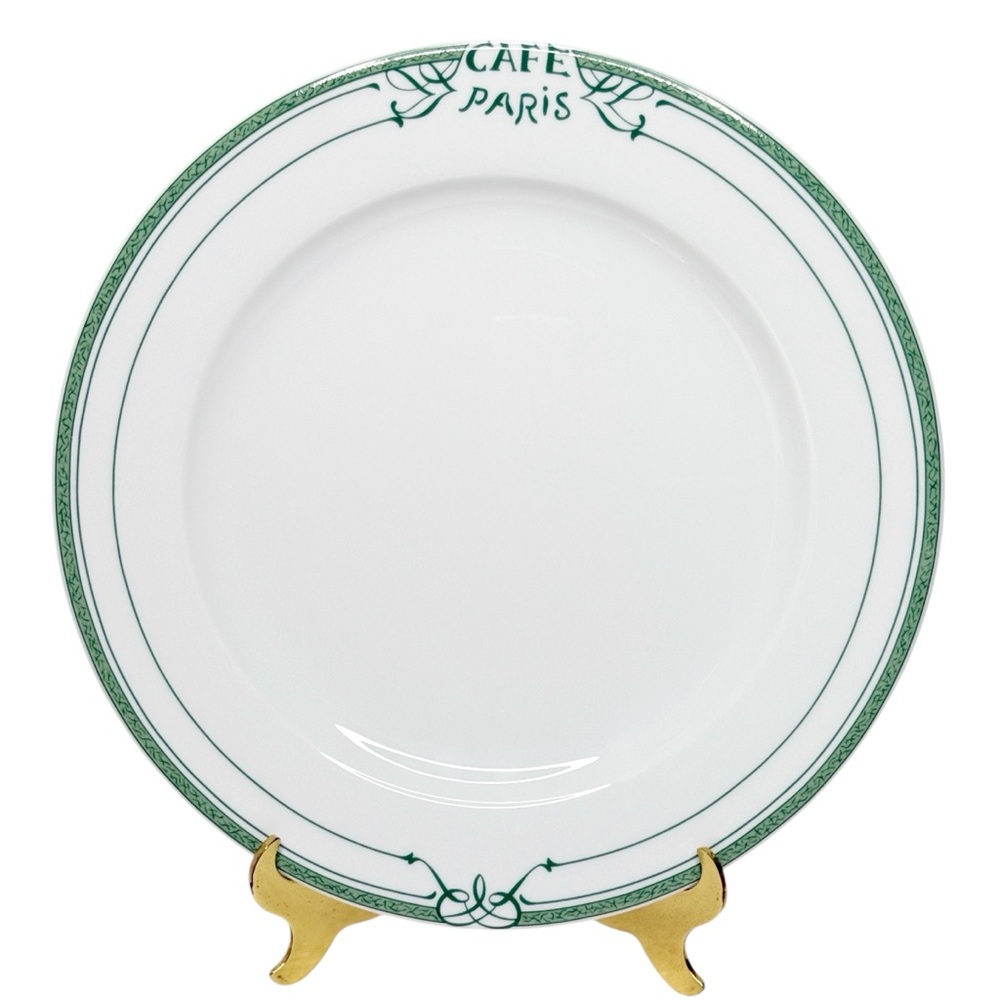 BERNARDAUD Cafe Paris Green Service Plate Platter Charger Plate Limoges France